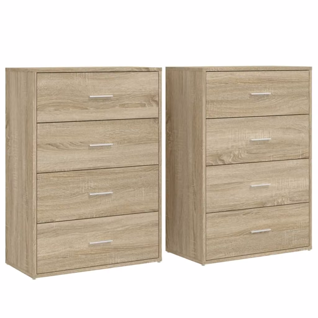 Credenze 2 pz Rovere Sonoma 60x31x84 cm in Legno Multistrato
