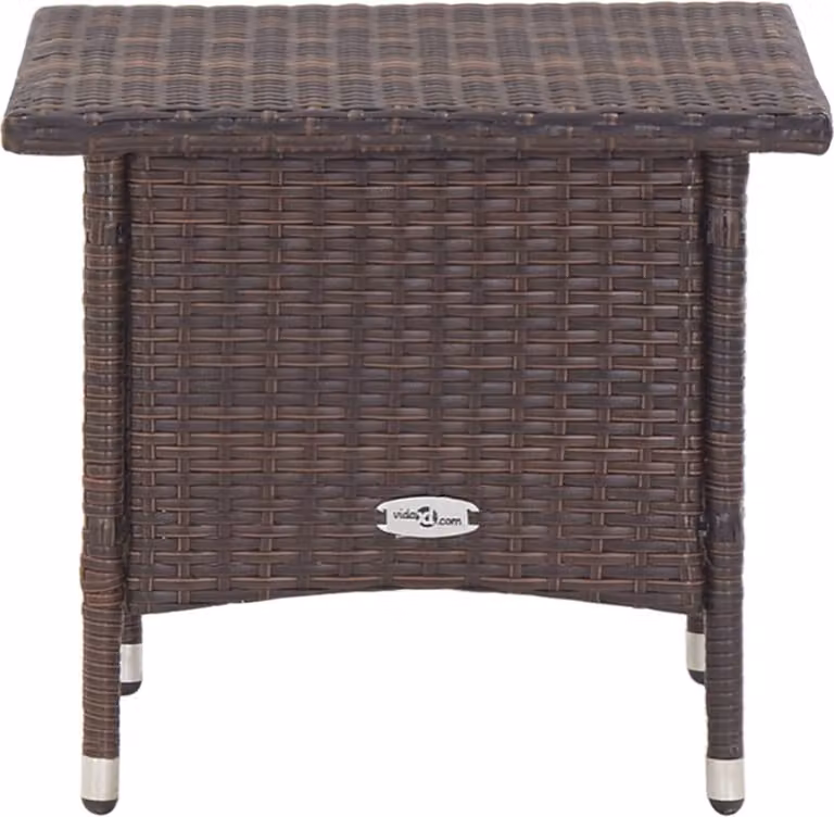 vidaXL Tavolino marrone 50x50x47 cm in poly rattan