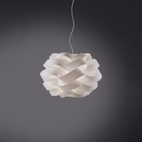 Lampadario Moderno Polilux ® Bianco E Metallo Cromo 2 Luci E27
