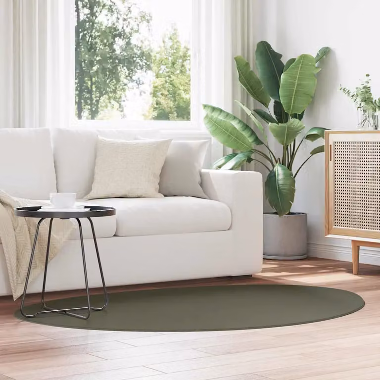 Tappeto moderno vidaXL HUARTE Verde foresta, L 120 cm x P 170 cm, in poliestere lavabile e antiscivolo