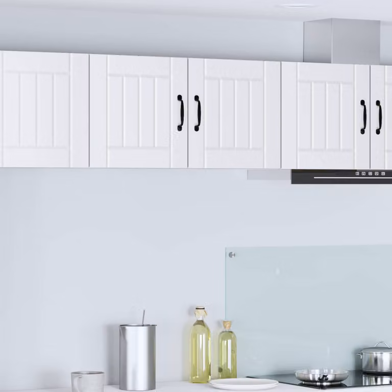 Armadietto a muro LUCCA vidaXL Bianco, moderno con ante a battente e ripiani interni, L: 80 cm, P: 31 cm, H: 40 cm
