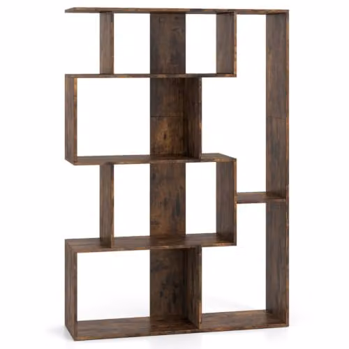 Helloshop26 Libreria a 4 Livelli 80 x 30 x 119 cm con sicurezza anti-ribaltamento Design Moderno in Legno Caffè 20_0010692