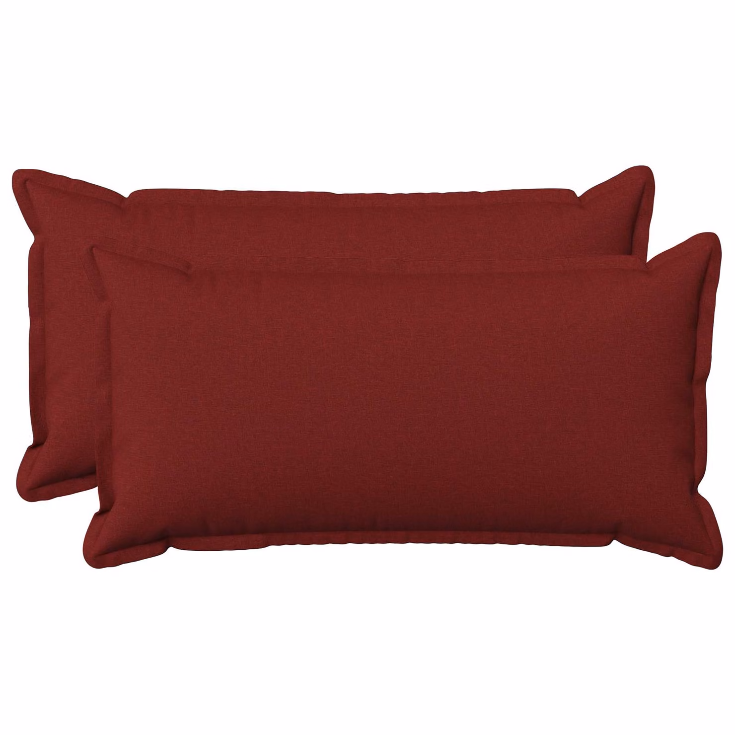 Set di 2 cuscini vidaXL HOUTEN in lino rosso, forma rettangolare, L 70 x P 40 x H 40 cm