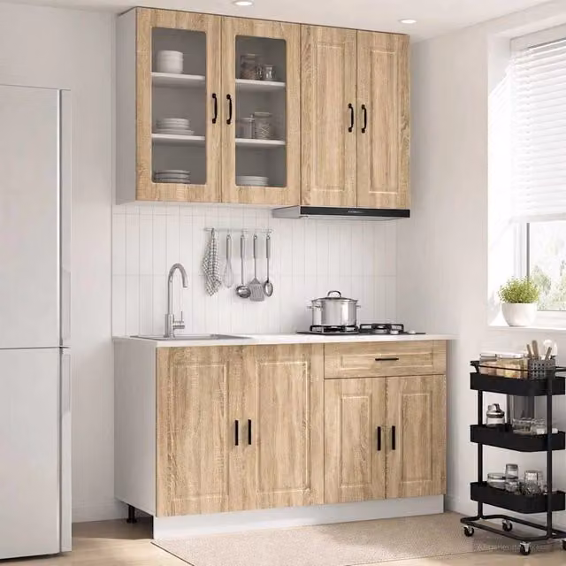 Unità Cucina PORTO 4 pz Rovere Sonoma Legno ingegnerizzato 3438337