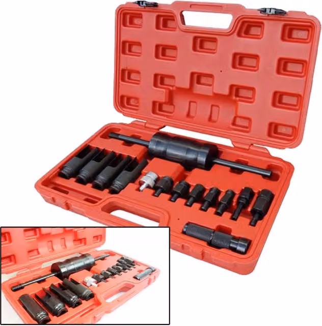 Kit universale per estrazione iniettori TradeShop con martello scorrevole colore rosso