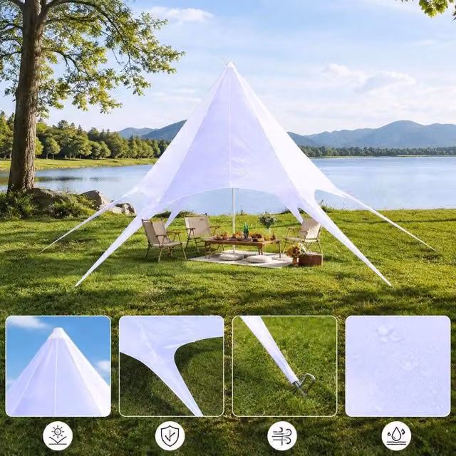Garden Pavilion Hexagon Star 12m