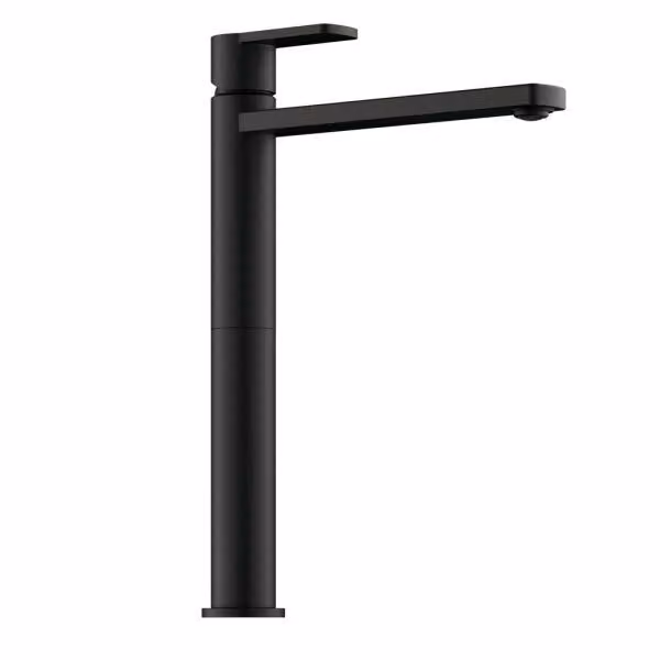 LINEA Glam 2 bagno, miscelatore per lavabo, nero opaco, alta pressione