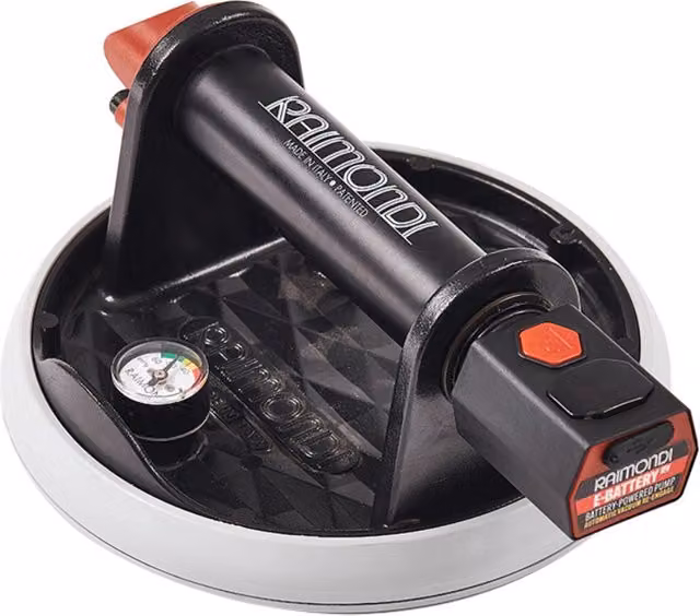 Batteria per camper con ventosa e valigetta Raimondi, colore grigio e nero, in alluminio