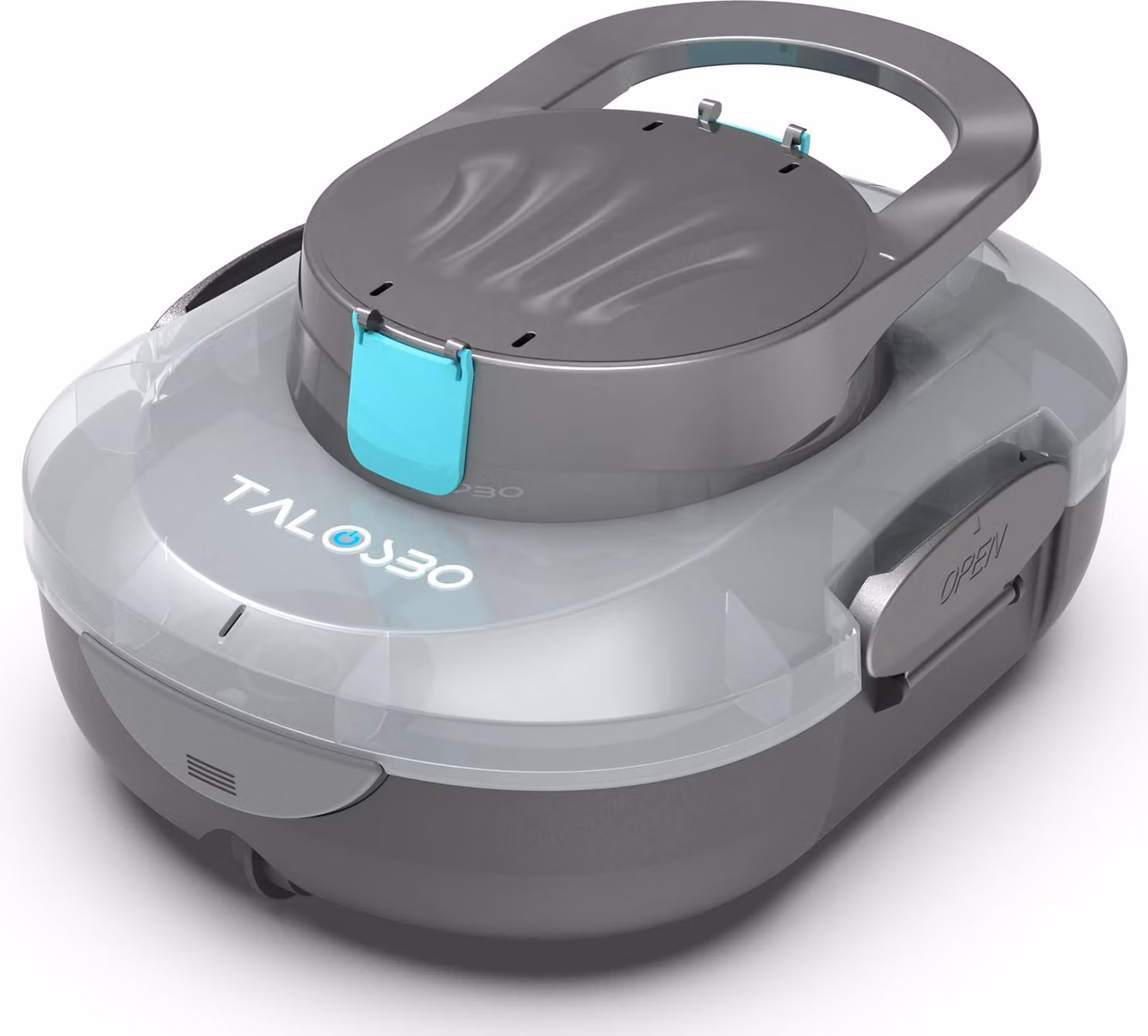 Robot per piscina con 80 minuti di autonomia di pulizia automatica, aspirapolvere per piscina a batteria con doppio motore