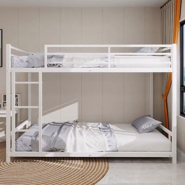 Letto metallico con 2 letti - Xylo - parapetti sicurezza, senza rete