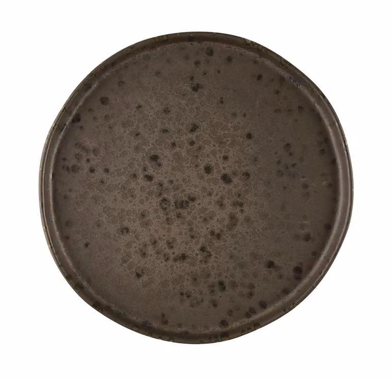 Piatto frutta marrone con puntini ruggine Le Coq Phobos, diam. 20,5cm, 6 pezzi