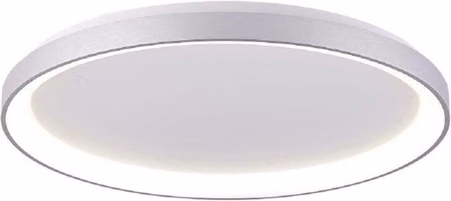 Trade Shop Traesio Plafoniera Moderna Tonda LED CCT 30W con Luce Regolabile 3000K-4000K per Soffitto e Parete, Colore Silver, Diametro: 38 cm