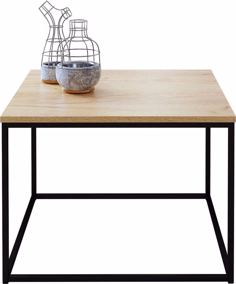 Tavolino da soggiorno THADEN 1 - nero / imitazione rovere