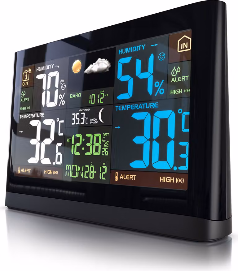 BEARWARE Stazione meteo wireless - Pressione dell'aria - Andamento della temperatura - Previsioni del tempo