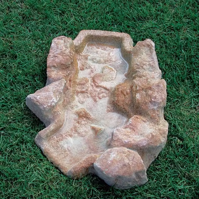 Mini Ruscello con Curva a Destra 60x58x12 cm per Cascata da Giardino in Vetroresina