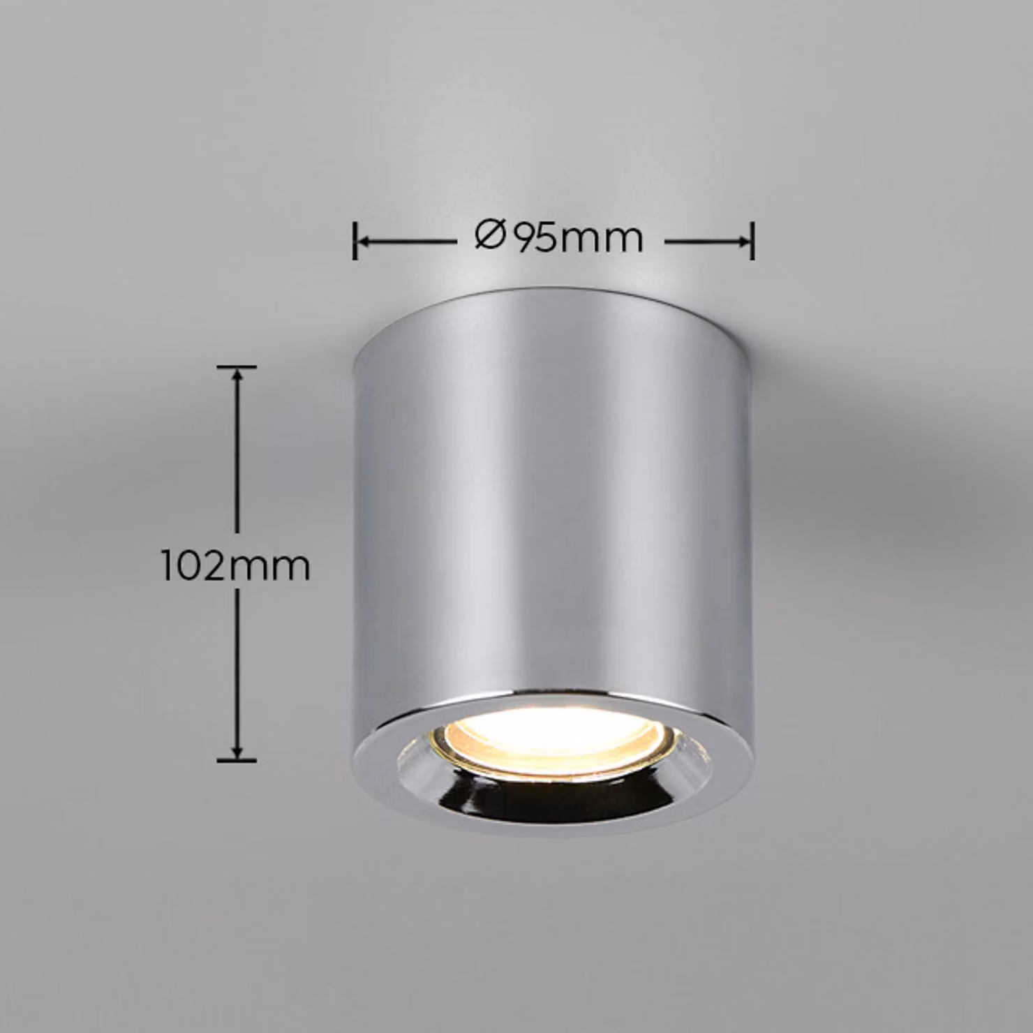 Trio Lighting Plafoniera soffitto Biscotto, Cromo / Argento, Soggiorno / Sala da pranzo, Metallo, Moderno, Plafoniera