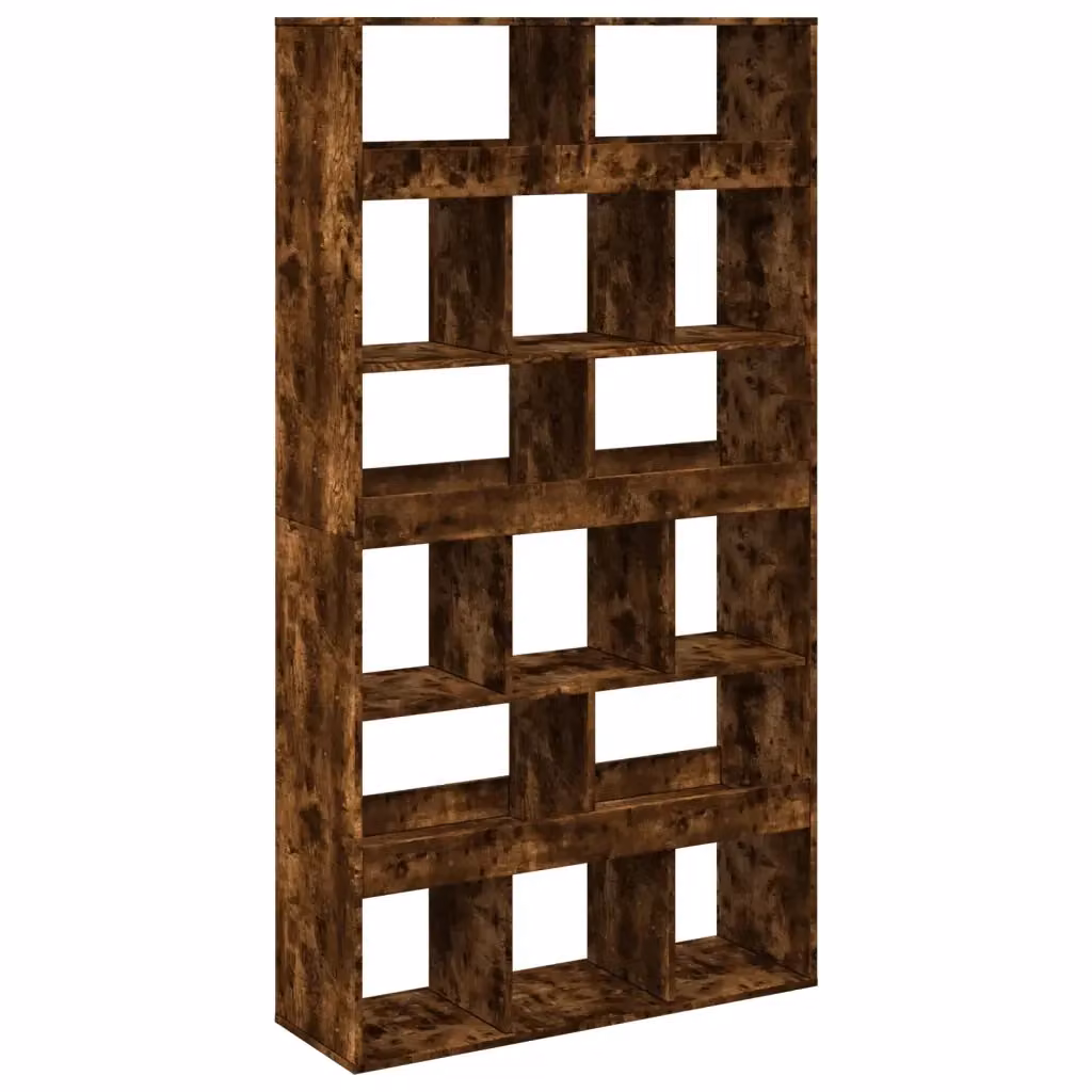 Libreria vidaXL in MDF Rovere Fumo Marrone per Soggiorno L: 100 cm, P: 33 cm, H: 187,5 cm – 3