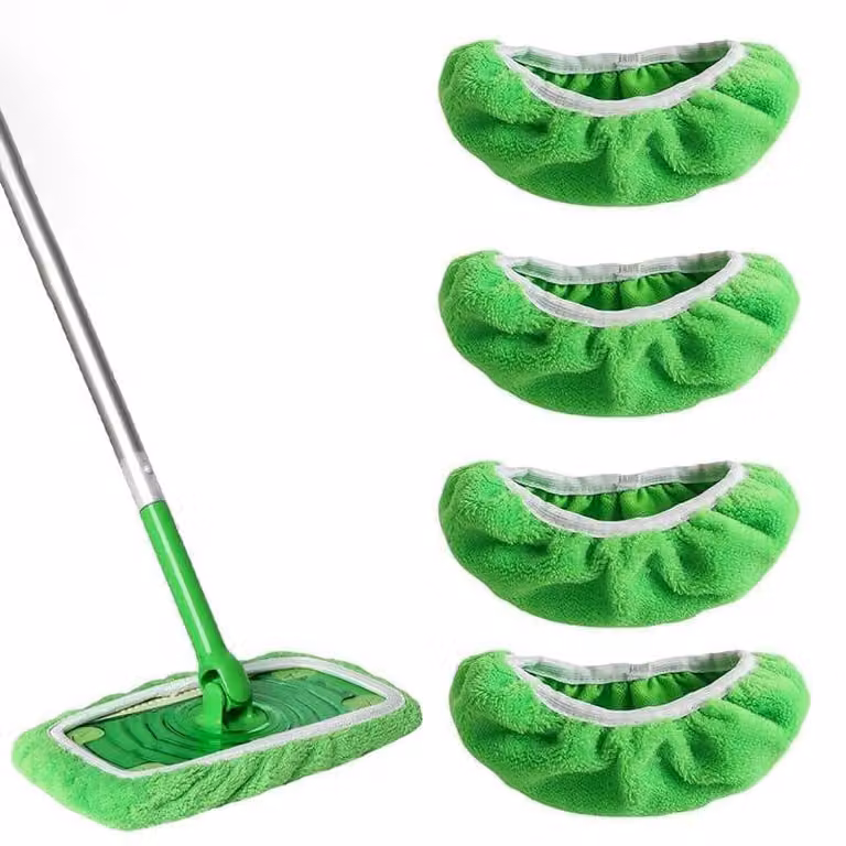 Set di 4 panni in microfibra lavabili, dimensioni 25,5 x 11,5 cm, per sistemi di pulizia a spazzola