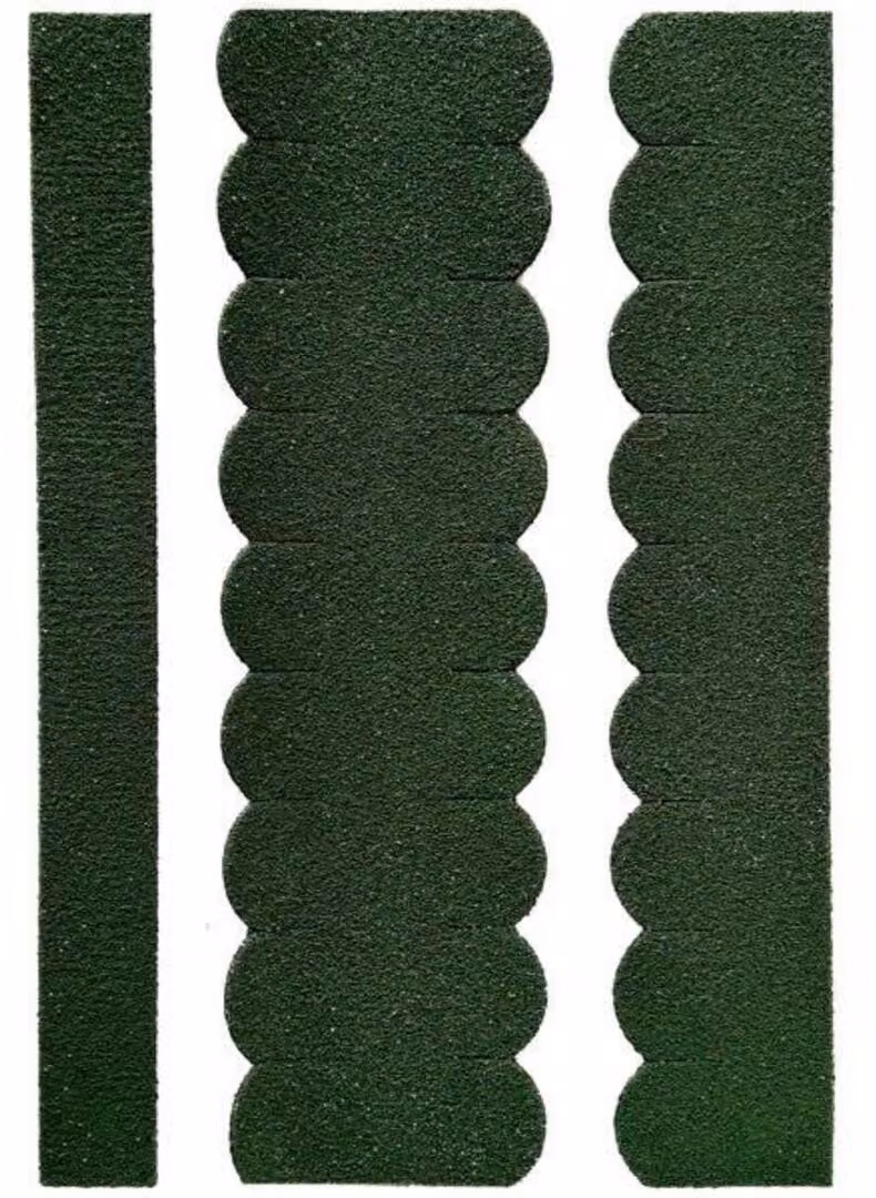 1 set di tegole a coda di castoro (33 mm + 30 cm di lunghezza) verdi
