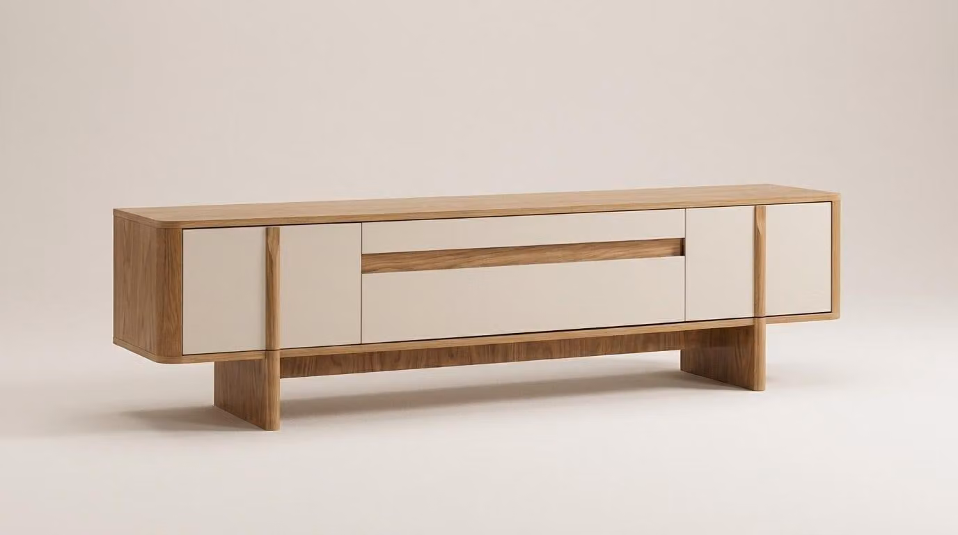 Mobile parete, armadio, credenza, colore marrone, comodo, pratico, ideale per il soggiorno, design moderno