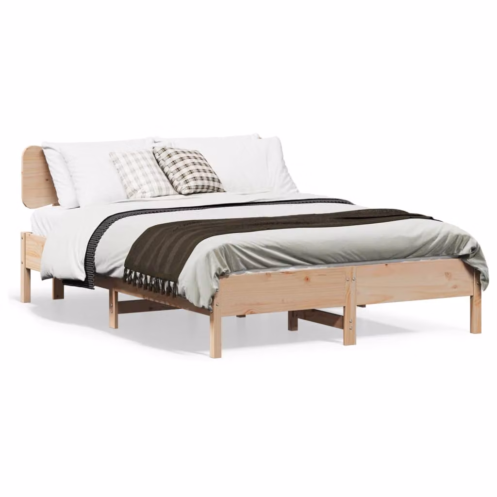 vidaXL Giroletto senza Materasso 120x190 cm in Legno Massello di Pino