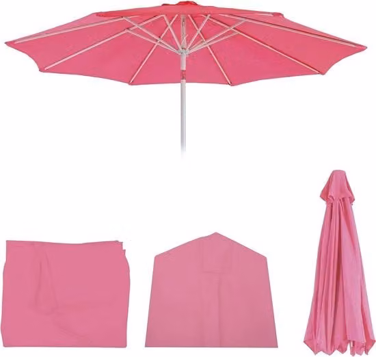 Copertura di ricambio per ombrellone Ø 3m - Rosa