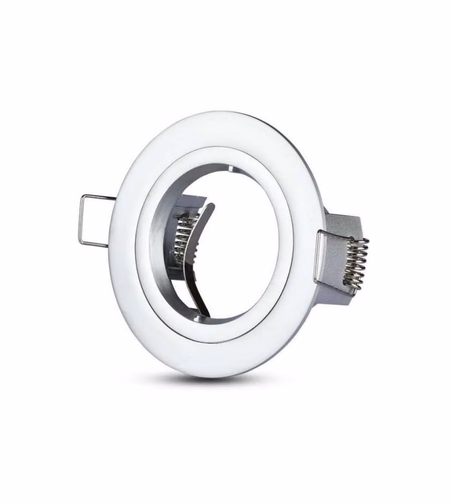 Portafaretto LED da Incasso Rotondo GU10 e GU5.3 (MR16) Colore Grigio