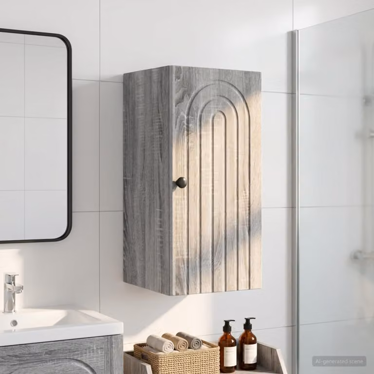 Armadio da bagno a muro vidaXL ALKMAAR moderno grigio L: 30 cm, P: 31 cm, H: 59 cm