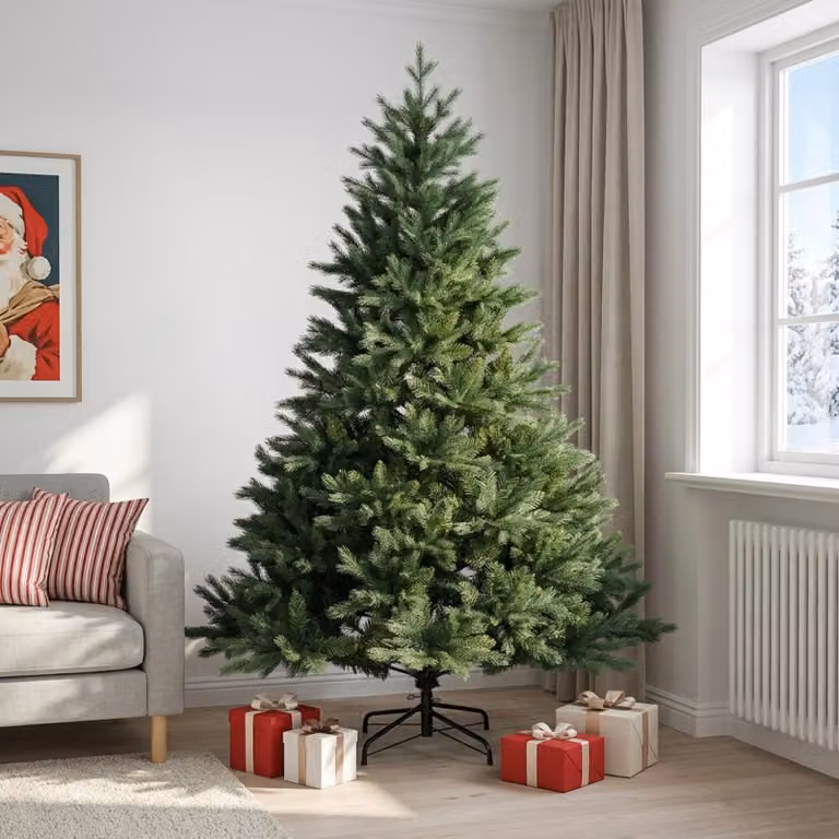 vidaXL Albero di Natale Artificiale con Rami Pieghevoli 210 cm