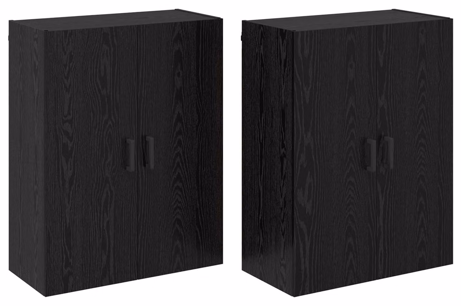 Mobiletto a muro 2 pcs Rovere Nero 69,5 x 34 x 90 cm