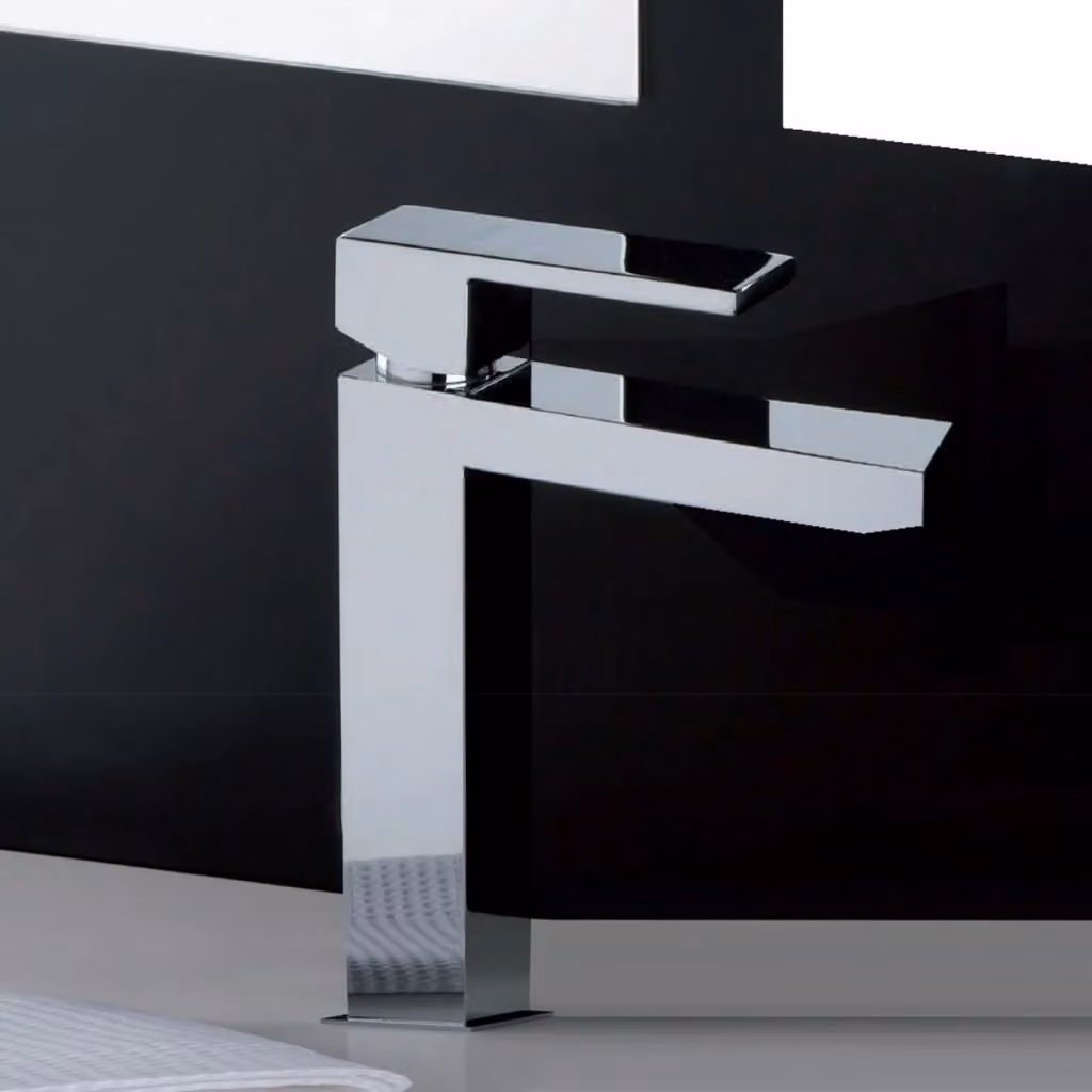 Miscelatore lavabo Manhattan Rubinetterie I Crolla a leva singola, design quadrato, cromato – 2