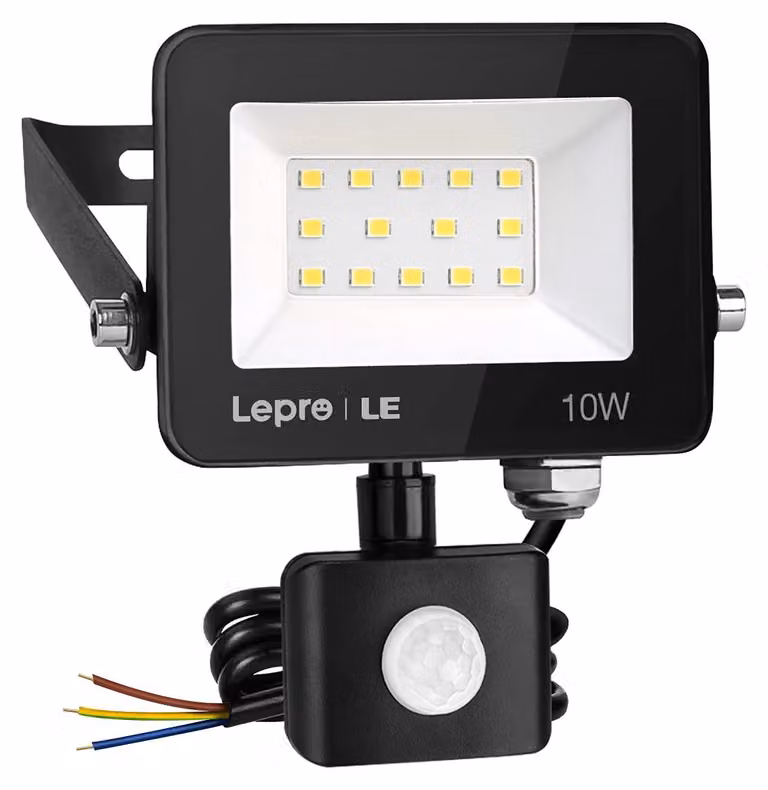 Lampada da esterno a LED da 10W, 850 lumen, 5000K, grado di protezione IP65, colore nero