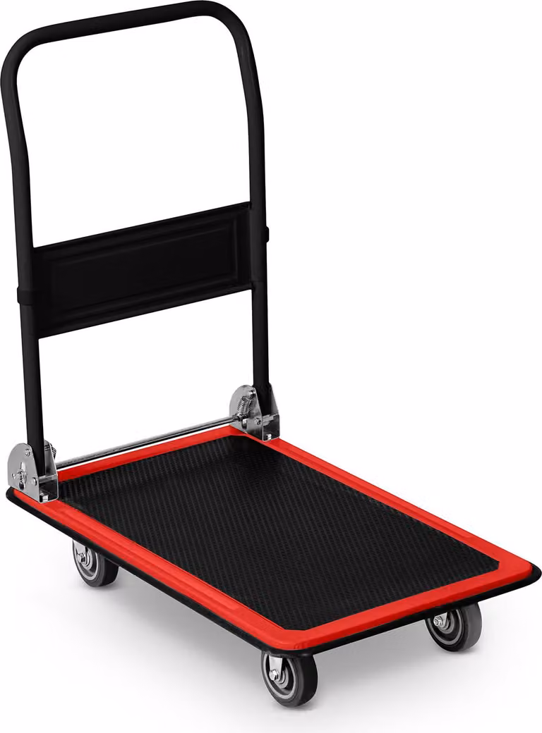 Carrello a piattaforma Humberg Transport HM-505 nero-rosso