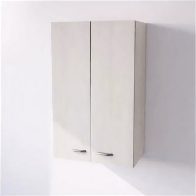 Pensile da cucina Calandrelli con 2 ante in larice bianco opaco H 90 x L 60 x P 33 cm