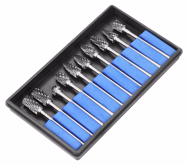 Set di frese rotanti - Lavorazione del legno - Lavorazione dei metalli - 10 pezzi - In metallo duro - Per incisione e foratura