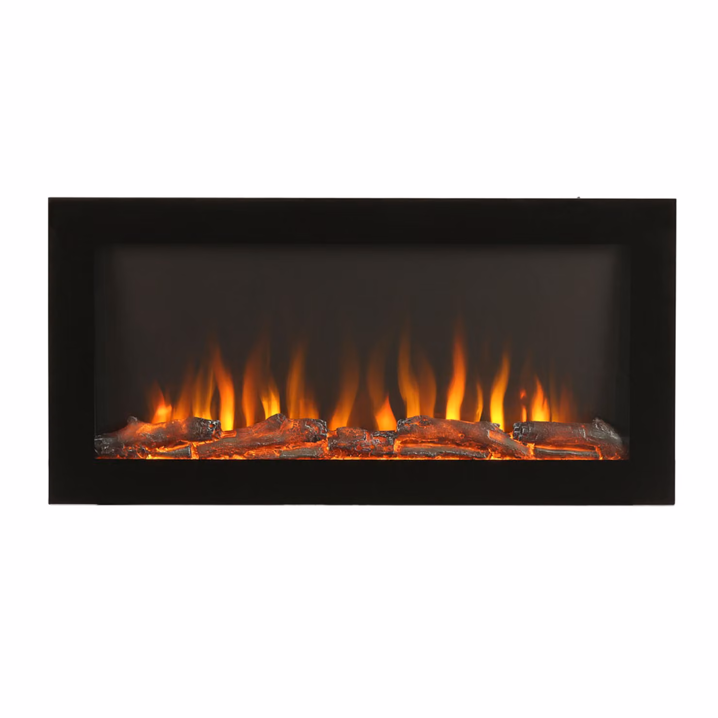 Camino Elettrico Moderno a Parete Nero da 32" -  Edge  - ECOSO by Hudson Reed