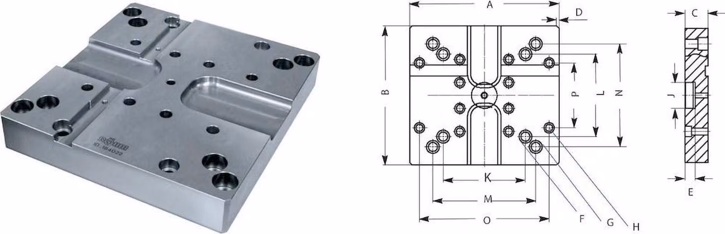 Piastra di base KP DUO-TURM RKK-2+RKE,-Z-D-3 164020