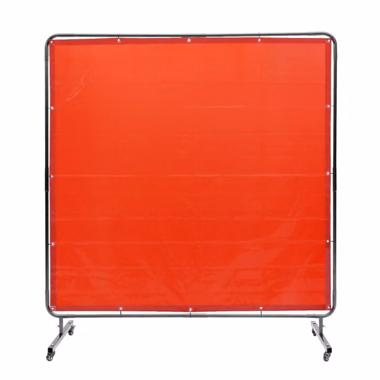 Tenda di protezione per saldatura 1,8 x 1,8 m - Vinile ignifugo - Parete di protezione per saldatura con 4 ruote orientabili - Protezione UV a 6 livelli - Coperta per saldatura - Rosso