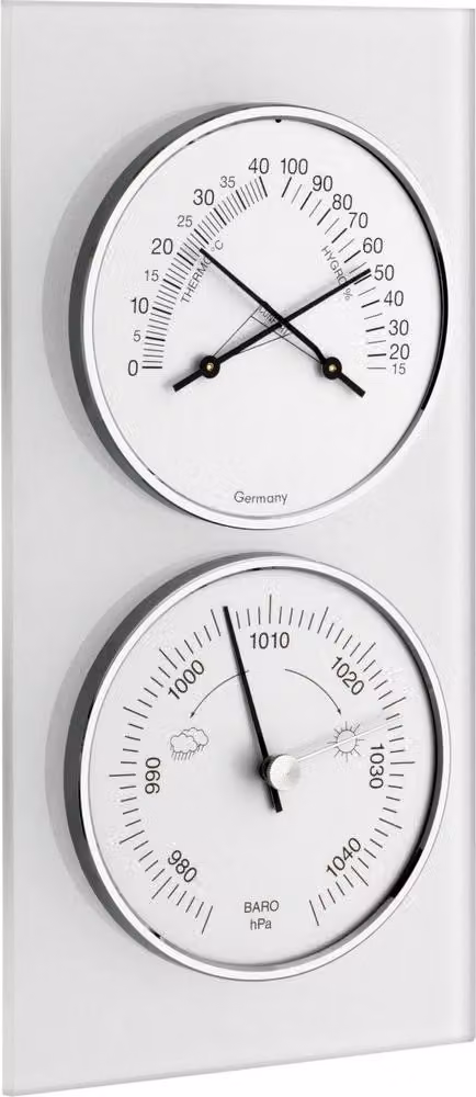 TFA - Analoge Wetterstation aus Glas 20.3022 - weiß