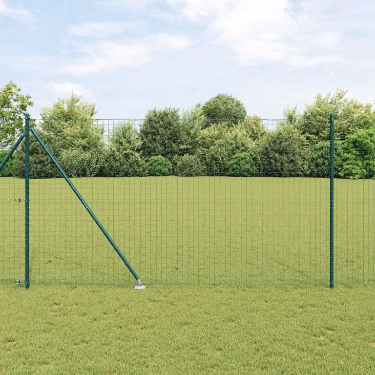 Palo della recinzione 26 pcs Grigio 3,2 x 3,2 x 215 cm