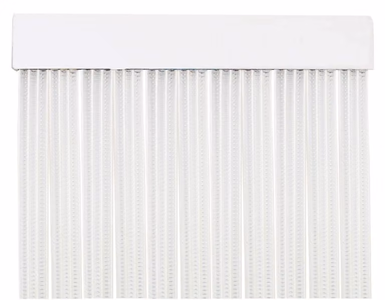 Tenda divisoria in PVC, trasparente, dimensioni 210x90 cm, con filo bianco