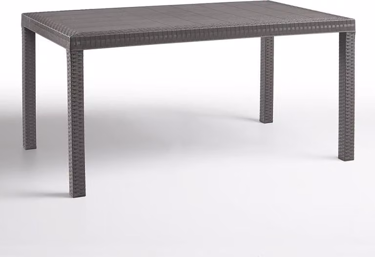 Tavolo da giardino per esterni 150x90cm in polipropilene rattan Houston