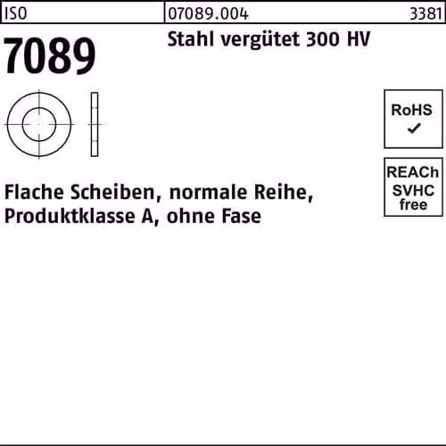 Dischi Reyher ISO 7089 St. 16 (17x30x3 ) HV 070890040160000 (100 pezzi)