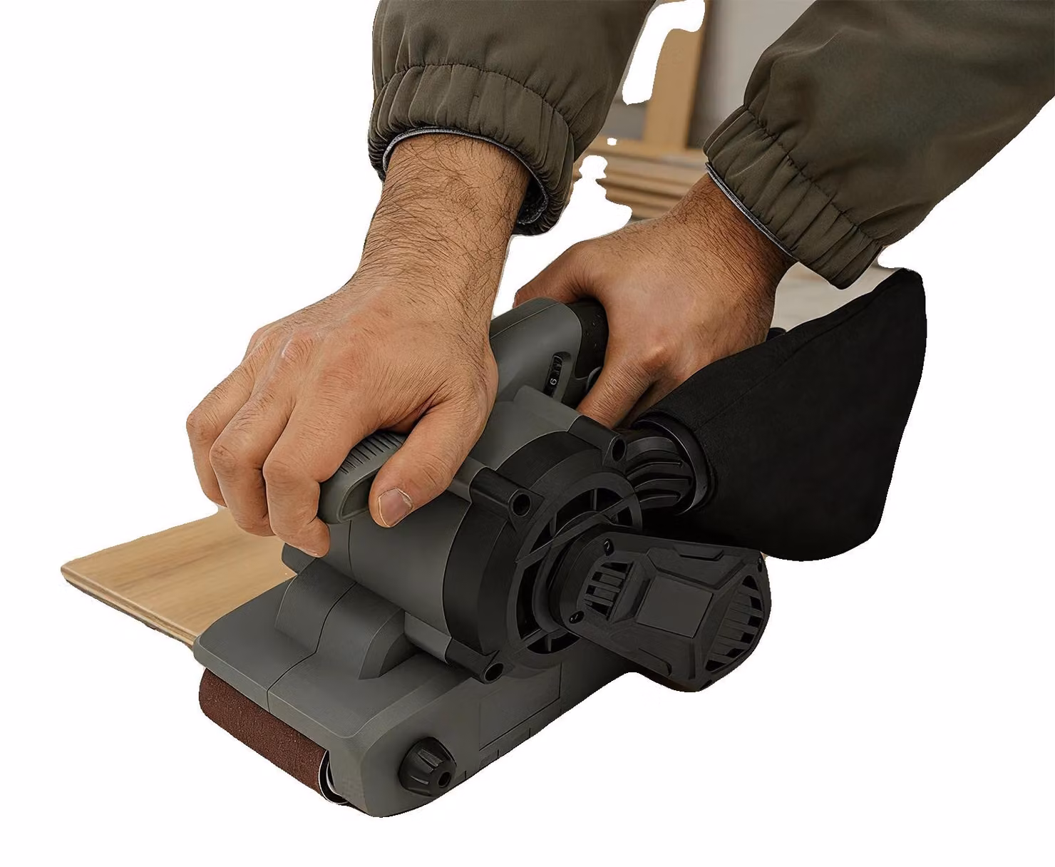 Levigatrice a nastro, tensione 20V, potenza 1200W, 6 livelli di velocità, dimensioni della nastro abrasivo 76*533 mm, materiale ABS