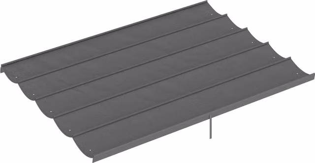 Tettuccio di ricambio Outsunny per gazebo 4x3 m in poliestere grigio chiaro con 10 fori di drenaggio