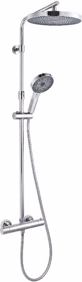kielle Oudee - Set doccia con termostato, 260 mm, 3 getti, cromato 20602010