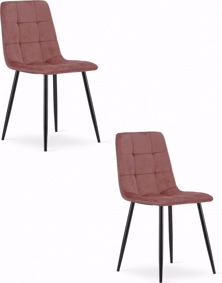 Valora KARA Chair Rosa x2 - Set di 2 sedie rosa per uno stile di vita vivace