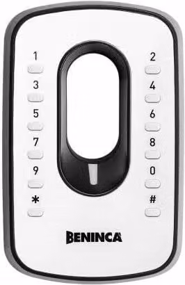 Tastiera Digitale Antivandalo Wireless Beninca' IRI.KPAD 9760033 in Metallo Bianco e Argento con Connessione WiFi e Batteria