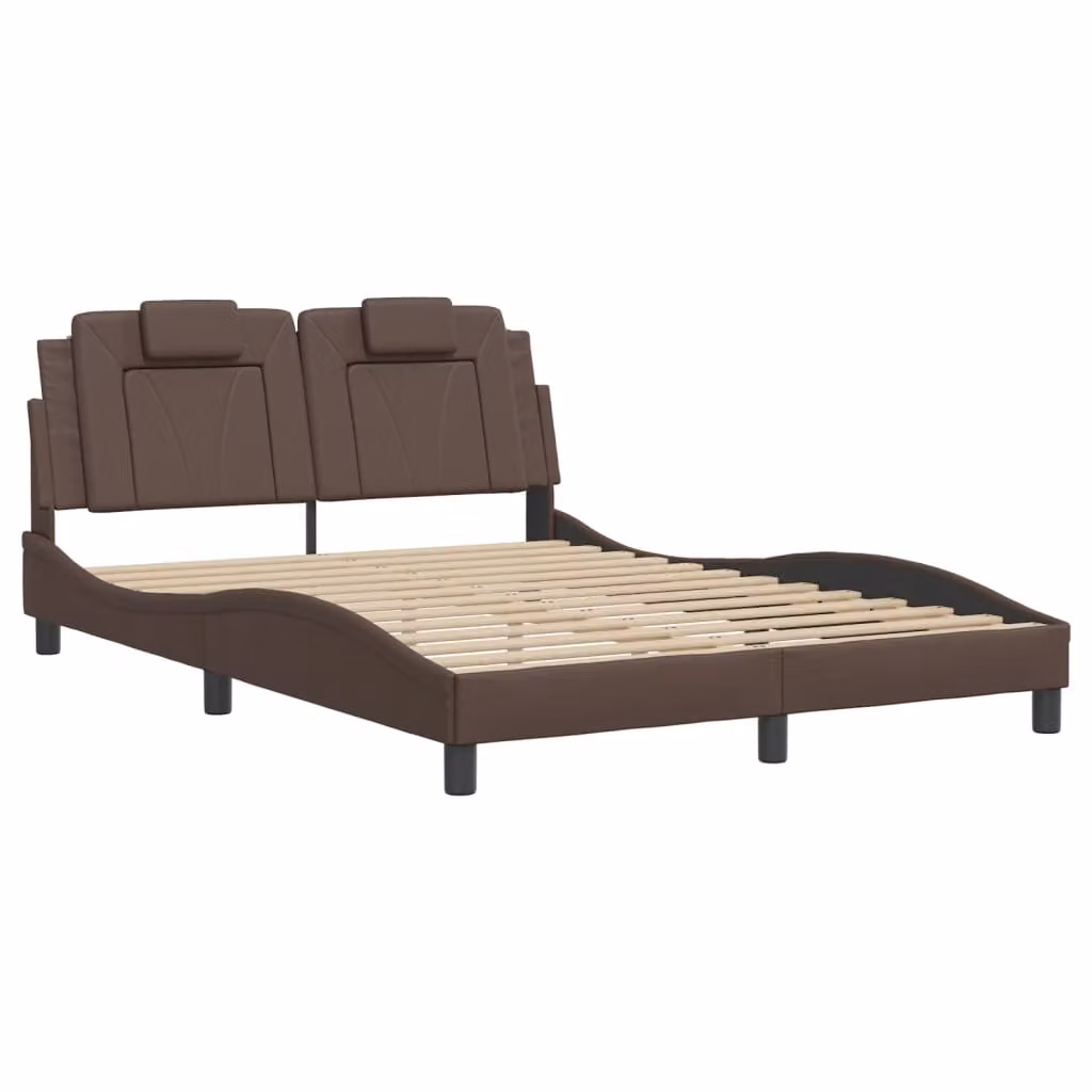 Giroletto Viana senza Materasso Marrone 140x190 cm in Pelle finta