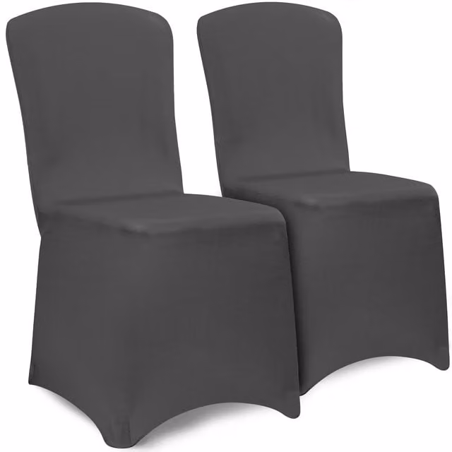 Set di 2 coprisedia moderni in tessuto elasticizzato antracite lavabile con tecnologia Detex